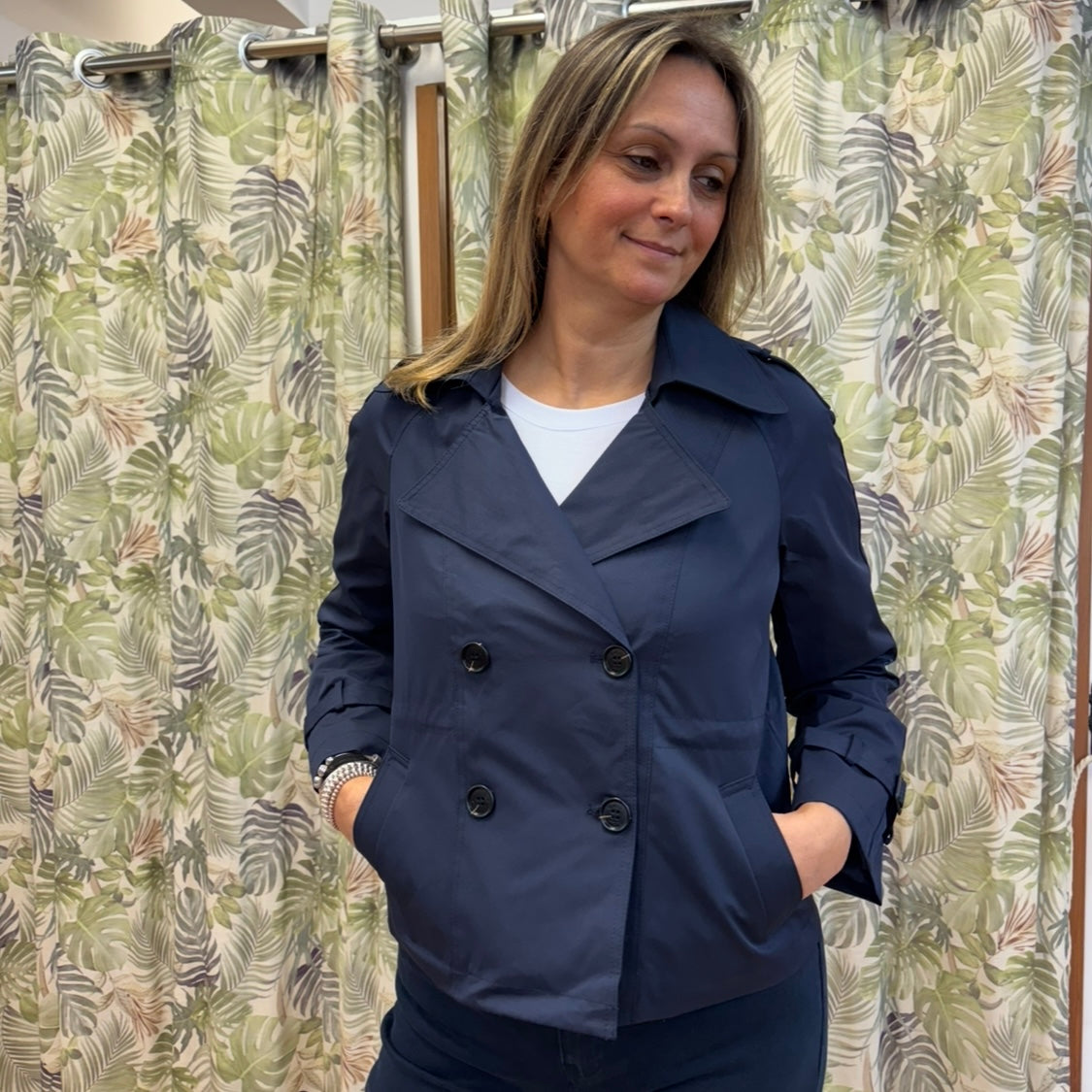 Gabardina Navy Chic