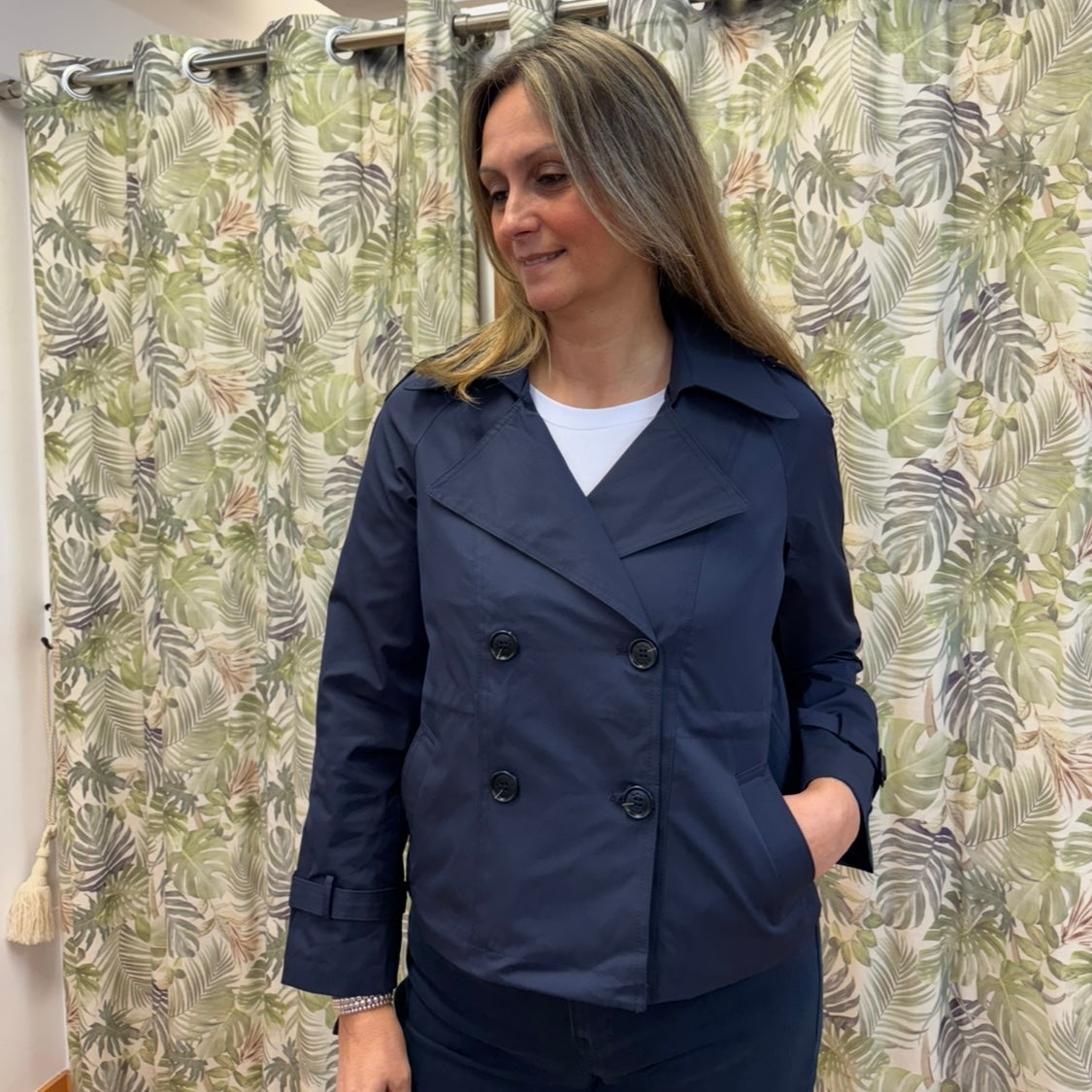 Gabardina Navy Chic